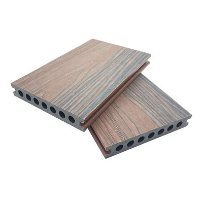 الأرضية المركبة ذات النتوء الثلاثي WPC Co ذات التصميم الهندسي 21 × 145 مم
