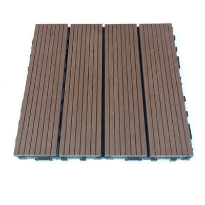 في الهواء الطلق الخشب WPC بلاط الأرضيات التزيين لوح انقر فوق الأرضيات 300x300mm