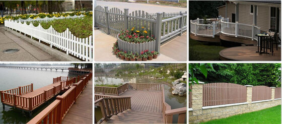 لوحة سياج WPC مقاومة للعوامل الجوية منخفضة الصيانة للساحة التجارية