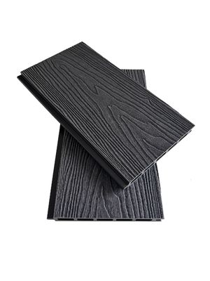 سياج WPC منقوش ثلاثي الأبعاد للتزيين الخارجي لشرفة الحديقة